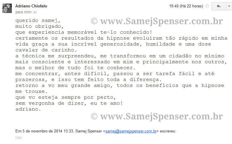 PrintScreen: Depoimento de um cliente satisfeito