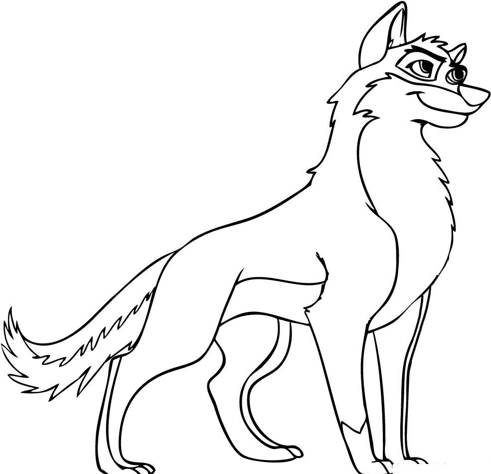 Anime Wolf Coloring Pages