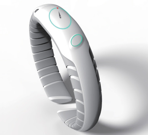 Senior Phones Rendered as Bracelet and Basic Monochrome Handset
