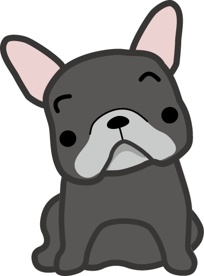 フレンチブルドック 犬のイラスト 無料イラスト フリー素材