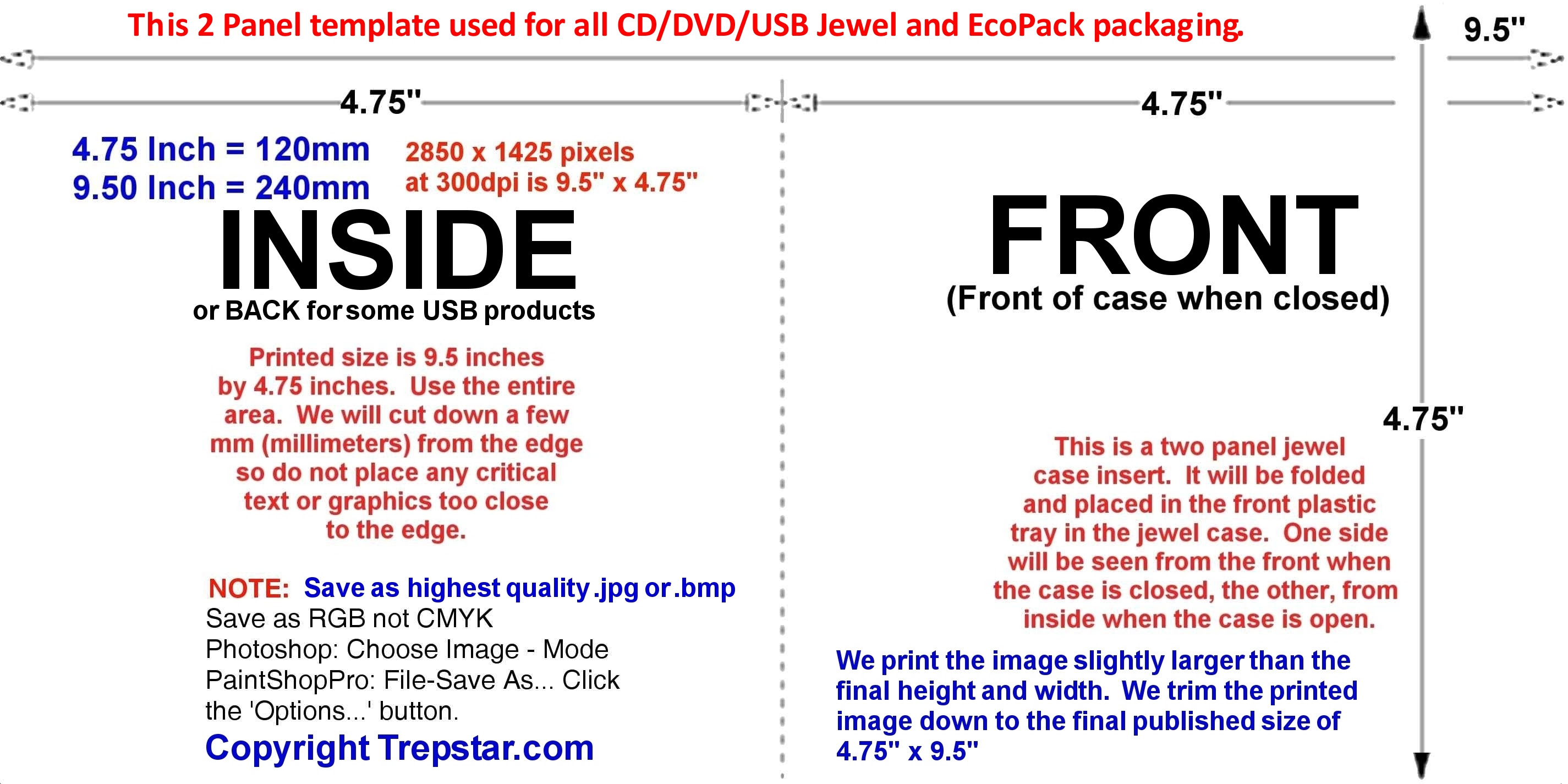 The two panel insert can be seen from the front of the ...