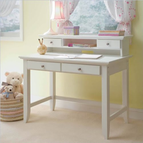 Black Friday Home Styles Naples Student Desk and Hutch Set in White Finish Deals