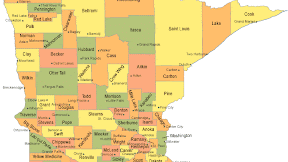 County Map Of Minnesota With Cities