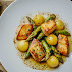 Asparagus, Jersey Royals, Scallops and Marmite Butter