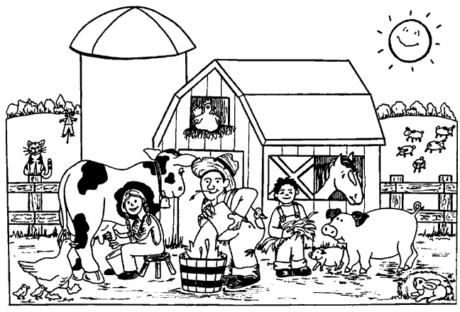 Coloring pages » Farm animals Coloring pages