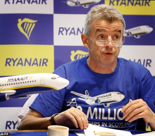 Ryanair Chief Executive Michael O'Leary has previously said the airline could offer US flights for as little as £8