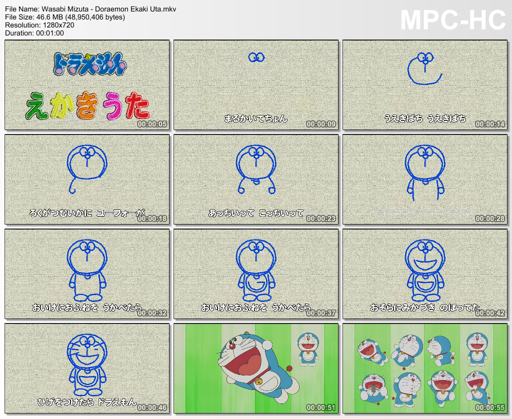 Doraemon ドラえもん 05 Ed Wasabi Mizuta 水田 わさび Doraemon S Drawing Song ドラえもん絵描き歌 Doraemon Ekaki Uta Nyaa