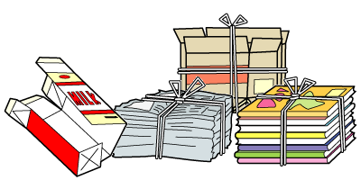 古紙 回収 資源 回収 イラスト たつく