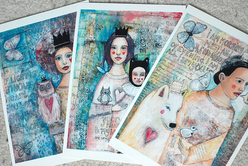 paint over collage prints! 