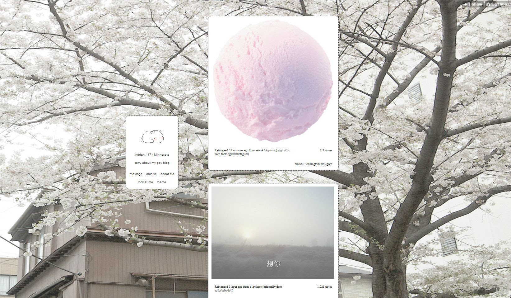 simple column one themes tumblr transparent very column one customizable 'kawaii redux'