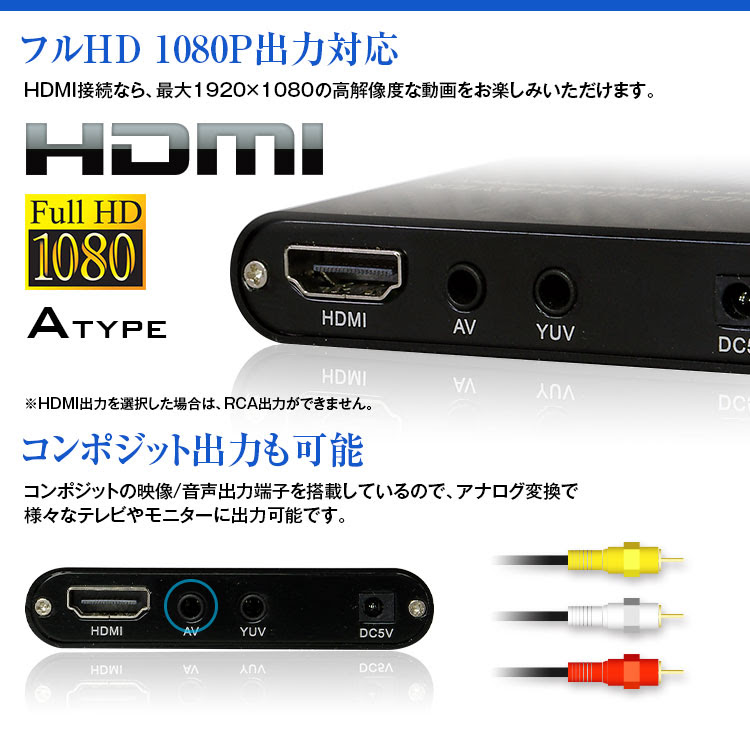 メディアプレーヤー 車載用 Hdmi フルhd 動画再生プレーヤー Sd Usb Iso 車載用品 カーナビ バックモニターなど カー用品専門のネットショップ 通販なら Car快適空間 カー用品専門店