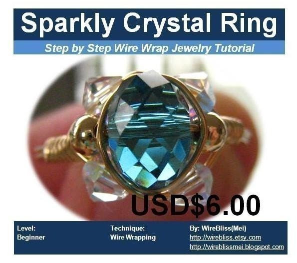 Tutorial for sparkly crystal ring