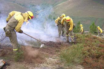 Brigadas de lucha contra incendios iniciarán su labor en los valles del Umia, Ulla y Lérez 
