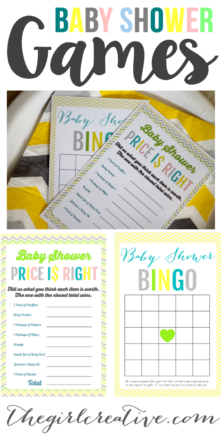 Printable Baby Shower Games - The Girl Creative