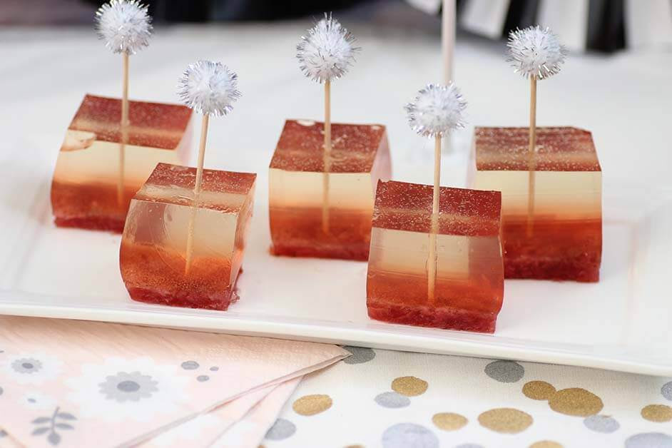 Strawberry Champagne Jello Shots - Pint Sized Baker