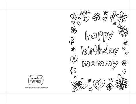 Hello kitty birthday card ideas images hello kitty birthday happy. colorable birthday card for mom from child from daughter etsy