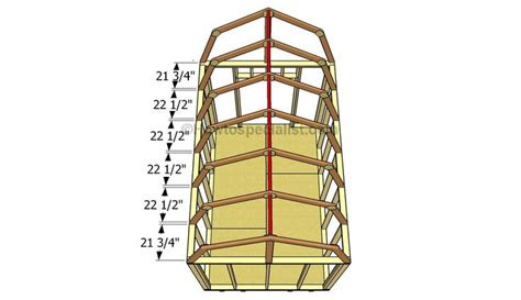 build gambrel roof shed howtospecialist  framing home improvement