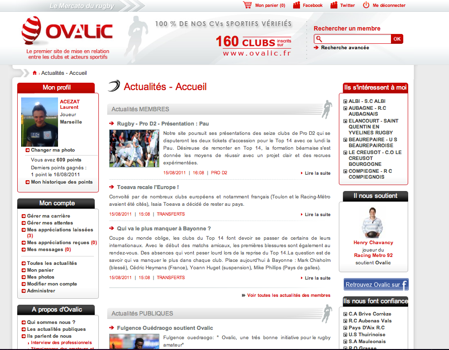 Exemple cv sportif rugby