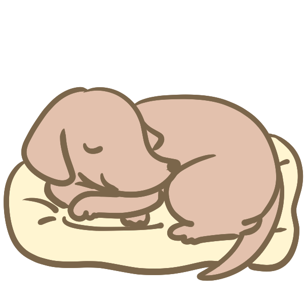 眠る犬のイラスト かわいいフリー素材が無料のイラストレイン
