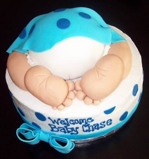 Baby Shower Cake Ideas for Baby Boy with Blue Theme
