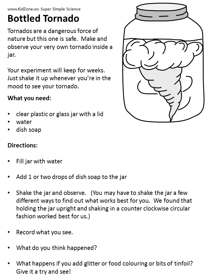 Printable Version of Bottled Tornado Experiment