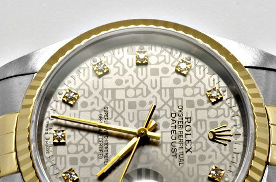 Original-Foto 3, ROLEX DATEJUST HR STG DIAMANT-ZIFFERBLATT TOPUHR NEUZ.!