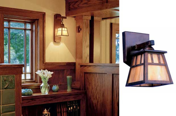 Arts Crafts Lighting Used In Bungalow Makeover Blog