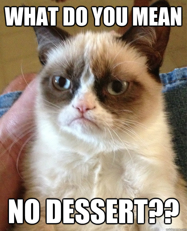 What Do You Mean No Dessert Grumpy Cat Quickmeme