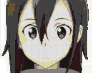 キリトちゃん ソードアート オンライン ドット絵設計図 マインクラフトドット絵 設計図