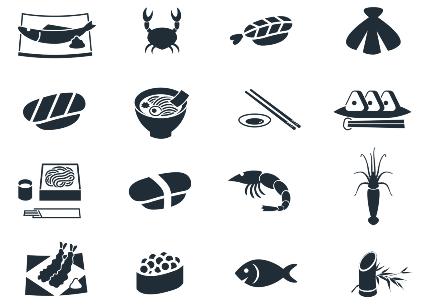 Download Seafood Icon Vector Pack - Download Free Vector Art, Stock ...