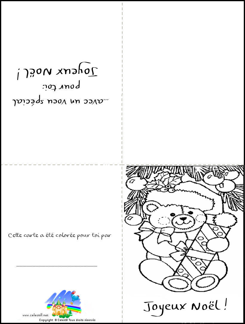 Coloriages Noel Carte A Imprimer Et A Colorier Sapin Cadeaux Noel