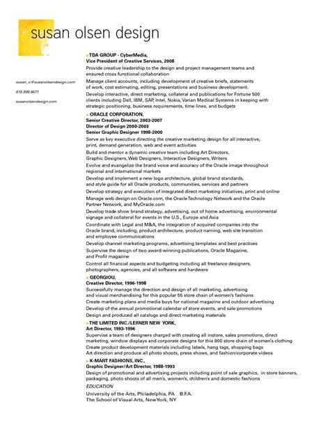 graphic design resume sample graphic designer job