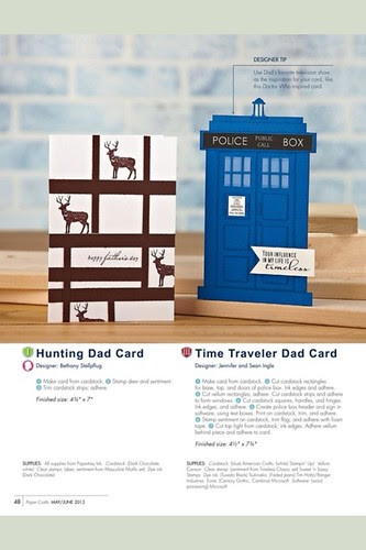 Tardis card as seen in Paper Crafts Magazine