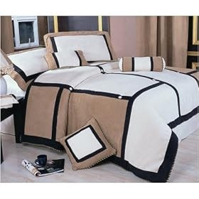 Luxury Textured Merridia 7-Piece Comforter Set - Queen Size