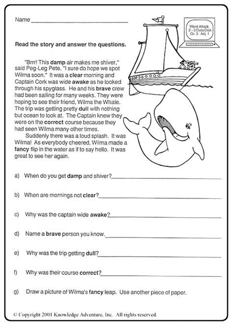 Grade 1 reading comprehension worksheet. 1st grade reading comprehension worksheets printable pdf worksheet hero