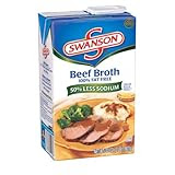 Swanson Beef Broth Lower Sodium, 32-Ounce Aseptic Box (Pack of 12)