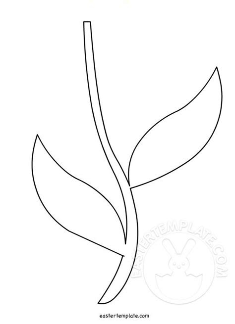  printable flower stem template easter template