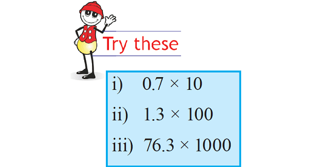 Multiplying decimals by powers of 10 worksheet
