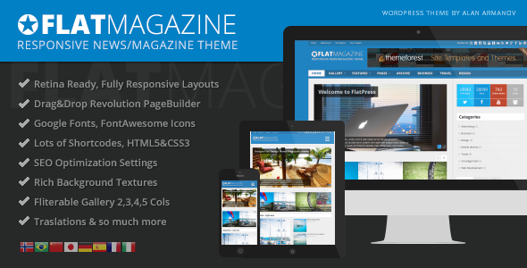 FlatMagazine - Responsive News/Magazine Theme - News / Editorial Blog / Magazine
