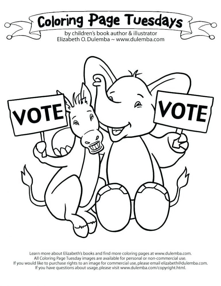 Election Coloring Pages at Free