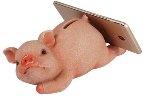 Sie legen es einfach hin und überlassen der induktion der ladestation den rest. Animal Design Piggy Bank Cell Phone Stand Holder - FeelGift