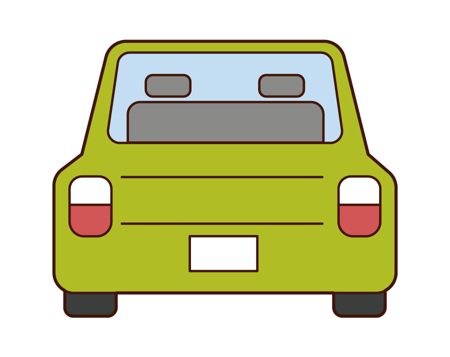後ろから見た車のイラスト フリーイラスト素材集 Kukukeke