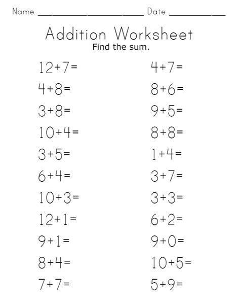  free printable math worksheets kindergarten math worksheets free
