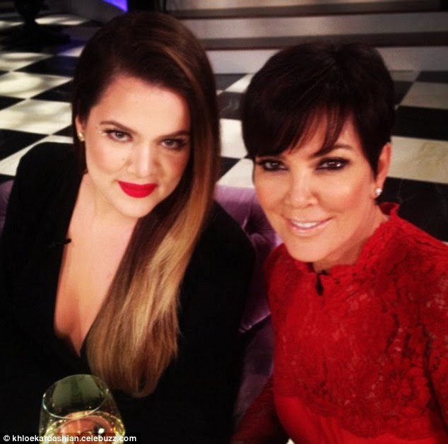 Who's show is this: The middle Kardashian daughter enjoyed another guest hosting stint on her mother's talk show while looking dazzling in a plunging black dress