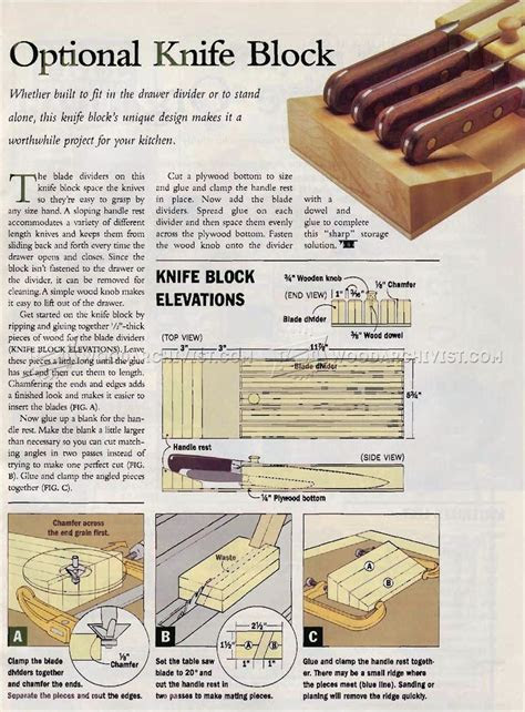 woodworking plans knife block