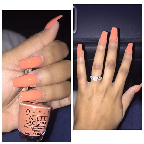 opi freedom  peach box braids   opi nails
