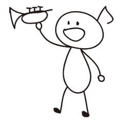 手書き風おんぴっ 吹奏楽部編 Lineスタンプ Maestrombone