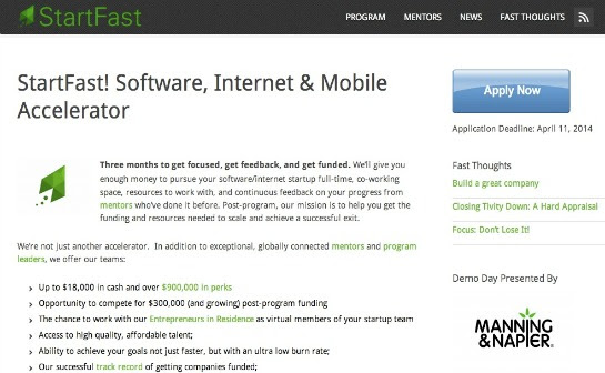 list of startup incubators