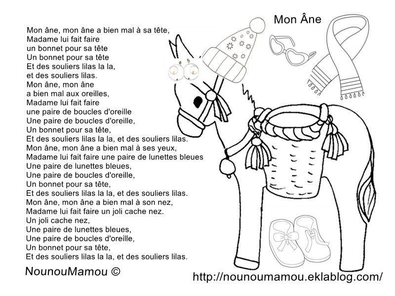 Comptine Illustree Mon Ane