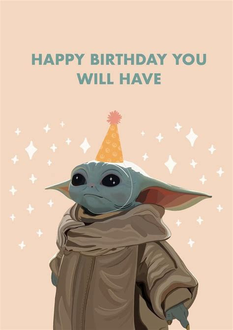 Shop for yoda birthday card at walmart.com. grogu birthday card the mandalorian baby yoda the child etsy in 2021